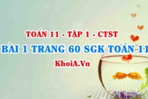 Bài 1 trang 60 SGK Toán 11 Tập 1 Chân trời sáng tạo